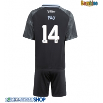 Maglie da calcio Aston Villa Pau Torres #14 Seconda Maglia Bambino 2025-26 Manica Corta (+ Pantaloni corti)